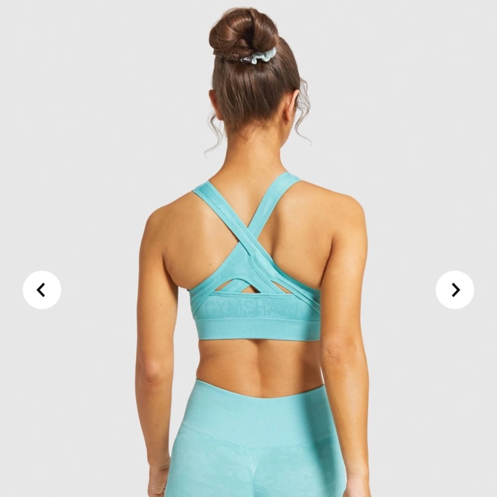 Gym Shark Light Blue Camo Sports Bra